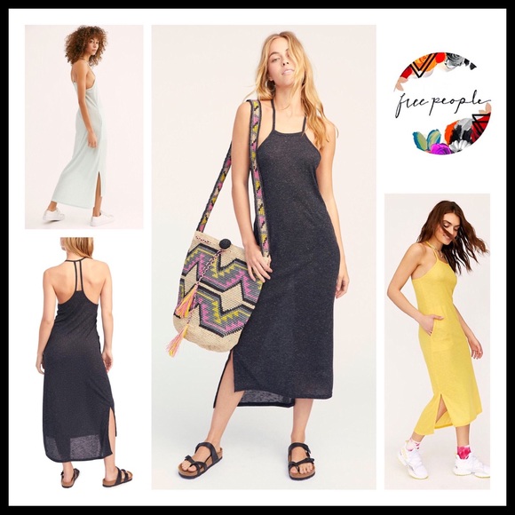 FREE PEOPLE BOHO MAXI MIDI TANK SUN SLIP DRESS A2C - Picture 13 of 16